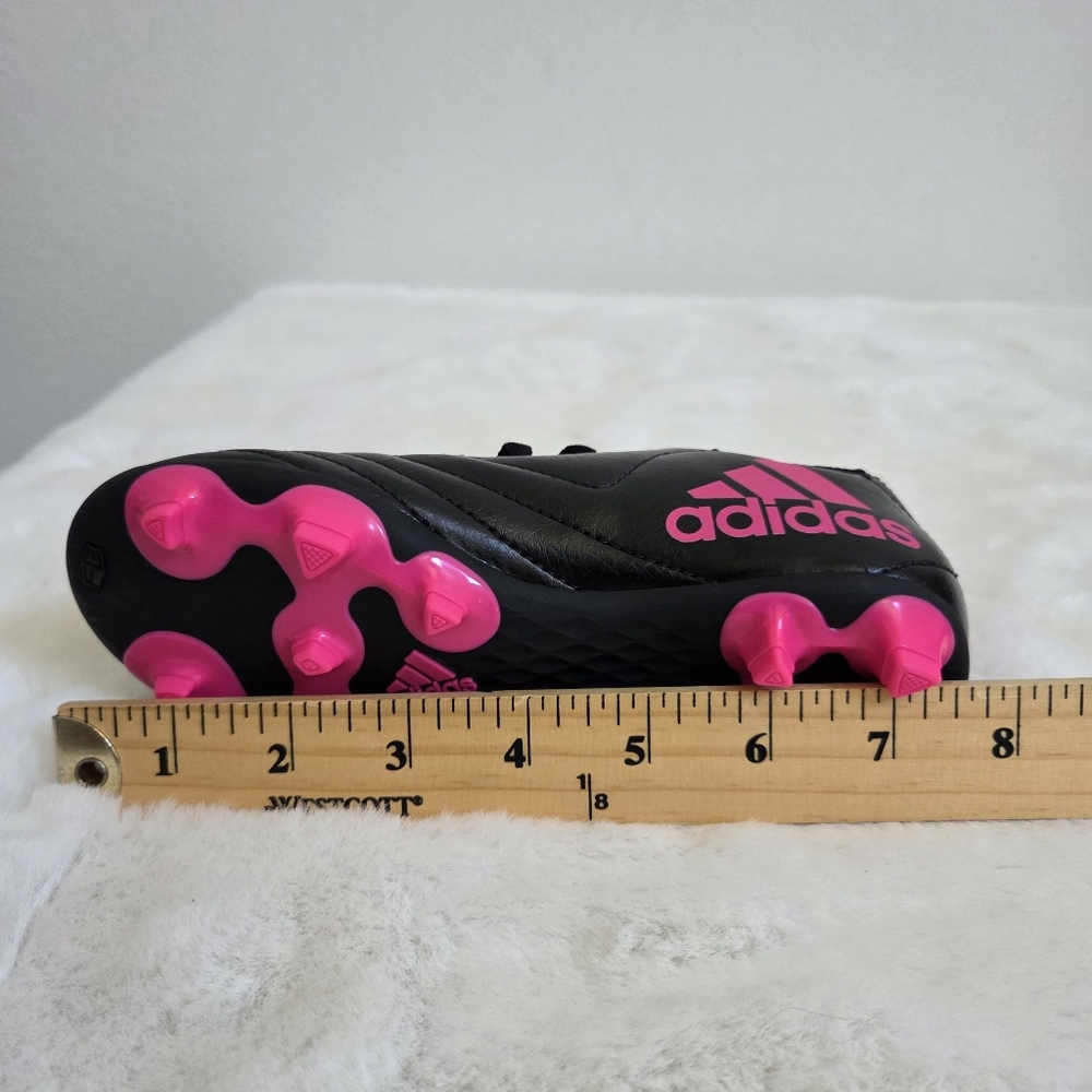 Adidas Jr. Goletto VIII Firm Ground Soccer Cleats Black/Team Shock Pink Size 13 - Picture 6 of 7